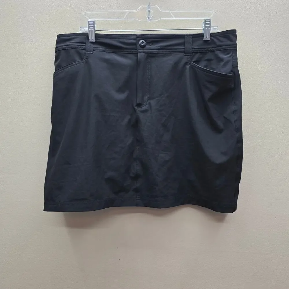 Eddie Bauer Adventurer 2.0 Skort Hiking Outdoor Wear Golf Black Size 14 Active
